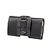 Tading iPhone SE Case, Premium Leather Belt Clip Holster Pouch with Belt Loop for Apple iPhone SE 5S 5 5C Phone with Slim Case (Not Fit Heavy Duty Otterbox Defender Commuter Case) Horizontal/Black