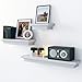 Traditional Wall Shelf Ledge Set Crown Molding Design Set of 3 (White)