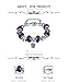 Elegant Silver European Charm Bracelet Purple Murano Glass Beads Bracelets (7.8inch/20cm) DB0009P-20