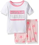 The Children's Place Baby Girls Top and Shorts Set, White 77297, 0-3 Months
