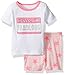 The Children's Place Baby Girls Top and Shorts Set, White 77297, 0-3 Months