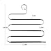 VEHHE Pants Hangers Space Saver Trousers Hangers 6 Set S-Type Space Saving Non-Slip Closet Storage Organizer for Pants Jeans Trousers Skirts Scarf