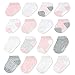 Goldbug Kids 16-Pack Grow-With-Me Socks - Multi Size Pack - Cotton Stretch Non-Slip Gripper Socks (0-3 & 3-12 Months, Grey, Pink)