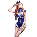 OMMI ® Sexy Lingerie Naughty Sailor Stewardess Uniform Cosplay Set