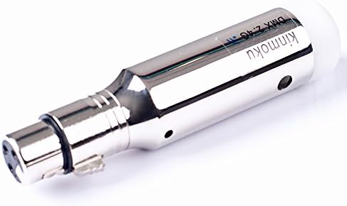 Wireless DMX Receiver Adapter,Kinmoku Tech ISM 2.4G 3 Pin XLR Wireless Converter Rechargeable Built in Battery DMX512 Controller for Stage Lighting Wireless Par Light