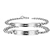 His and Hers Matching Set Stainless Steel Bracelet (2PCS)