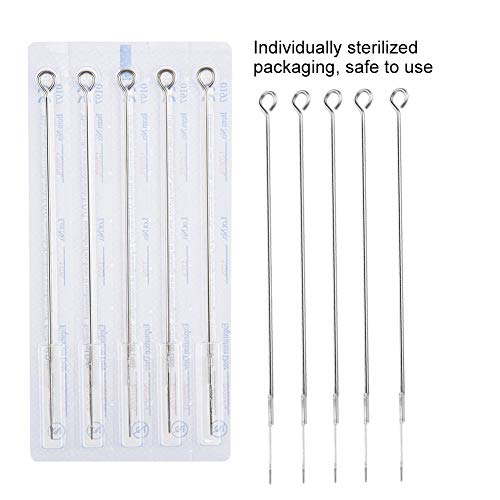 Tattoo Needle, 50pcs 1/3/5/7/9/11RL Professional Sterile Tattoo Needles Round Liner Tattooing Makeup Beauty Tools(9RL)