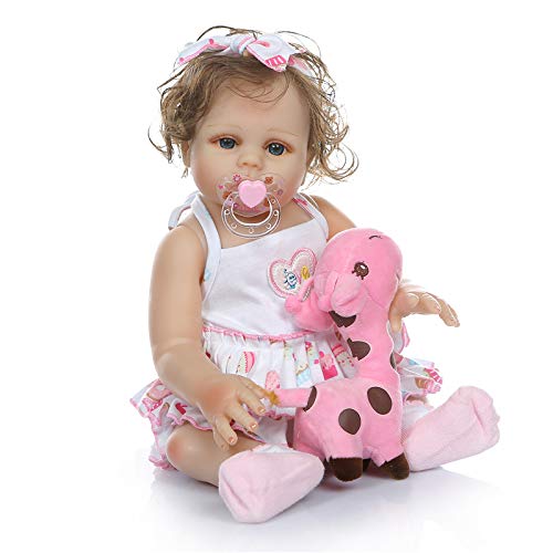 Anano Lifelike Reborn Baby Dolls Boy Girl 22 Inch Realistic Silicone Baby Doll Real Life Like Newborn Baby Dolls Handmade Soft Body with Clothes Toys