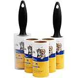 Lint Roller Pet Hair Remover Fur Tape Roller Sticky Hair Remover for Clothes Dog Hair - 5 Pack