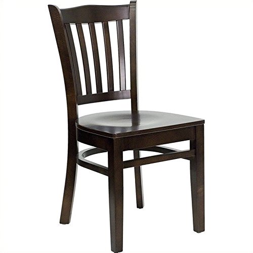 Flash furniture hercules series vertical slat back waln…