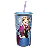 Zak! Designs Insulated Tumbler, Frozen, Screw-on Lid with Straw, Double Wall Construction, BPA-free and Break-resistant, 10.5oz