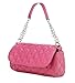 Hoxis Diamond Quilted Shiny Checkered Faux Patent Leather Girls Shoulder Handbag Satchel