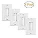 ZEXMTE Brush Wall Plate Cable Pass Through Insert for Wires,Single Gang Decorative Style Cable Wall Plate Port,Works with AV,HDMI,Home Theater,White (4pack)