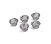 Xmifer 5pcs 0.5Inch Diameter Crystal Tobacco Pipe Stainless Steel Mental Screen Filters for Crystal Smoking Pipes Use (Silver)