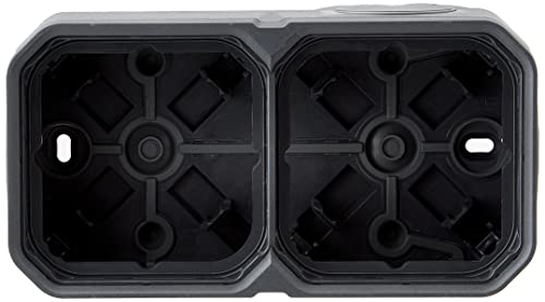 Legrand - Plexo Waterproof 2 Position Surface Mount Case Horizontal or Vertical with 4 Soft End Fittings, Anthracite