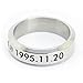 Fanstown Clifford Handmade Titanium Birthday Ring Necklace