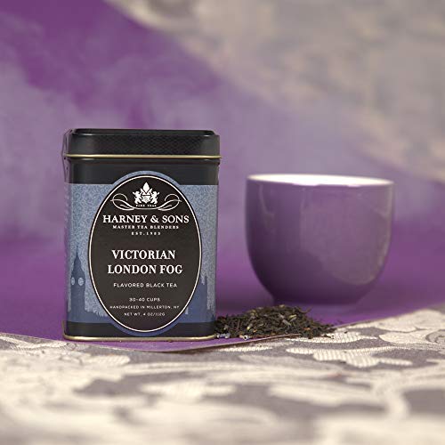 Harney & Sons Victorian London Fog, 4oz Loose Leaf Tea w/ Bergamot, Lavender, and Vanilla
