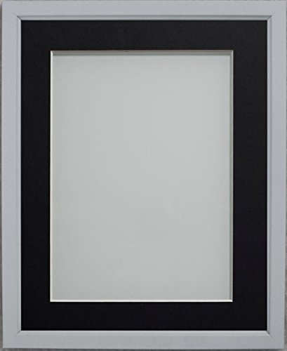 Frame Company Drayton Range 8x8-inch Grey Picture Photo Frame with Black Mount For Image Size 5x5-inch