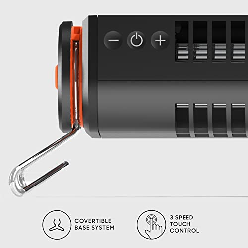 Sharper Image AXIS 12" Airbar USB Powered Tower Desk Fan with Full