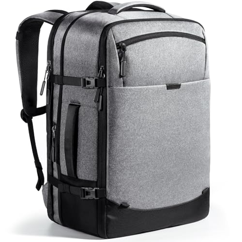 Inateck 38.5-46.2L Reiserucksack Erweiterbarer Handgepäck Rucksack,Grau