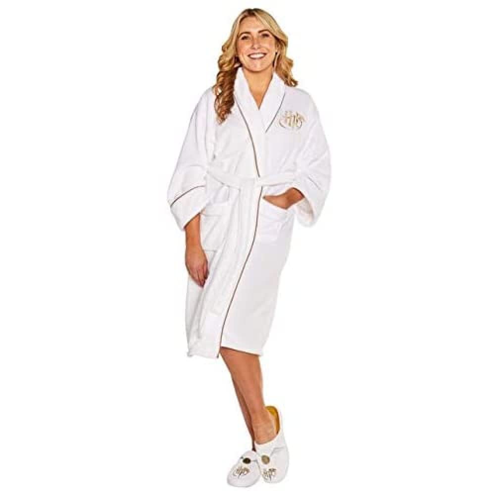 Groovy Mens Groovy Golden Snitch Harry Potter Ladies White Fleece Robe No Hood, Multicolour, One Size UK