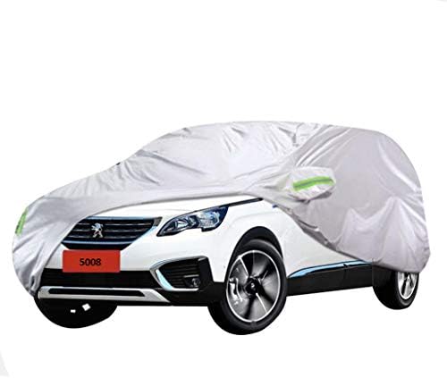 Car Cover Peugeot 5008 Car Cover Car Cover Waterproof Snow Cover All Weather Rain and Snow Cream Anti-Corrosion Dustproof Outdoor UV Protection (Color : Silver, Size : 2019)