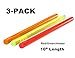 NJGIANT 3-Pack Tactical Replacement High Brightness Glow Stick Fluorescence Fiber Optic Sight Rod Green/Red/Amber for Bow and Gun Sight