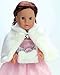Sophia's Fancy Special Occasion Winter Faux Fur Capelet & Matching Purse Accessory for 18” Dolls, White