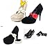 Lucktao 5 pairs Detachable PU Bow Shoe Straps Shoes Laces Band Belts for Holding Loose High Heel