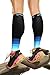Physix Gear Calf Compression Sleeves for Women and Men - Calf Compression Sleeve for Running, Provides Calf Support and Shin Splints comfort, Compression Sleeves Calf for Enhanced, Black/Blue, L/XL