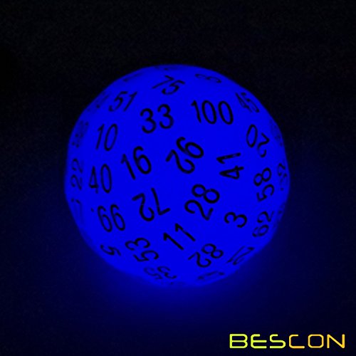 Glowing Dim Dark Blue D100