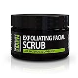 Exfoliating Facial Scrub for Men By Derma-nu - Unclogs Pores, Fights Acne and Prevents Ingrown Hairs - Natural & Certified Organic Ingredients - 4oz