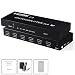2x4 HDMI Splitter HDMI Switch Splitter 4 Out 2 in, NEWPOWER 2 in 4 Out HDMI Splitter with SPDIF Audio 3.5mm, Support HD 4K, 3D, 1080P
