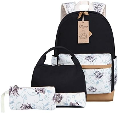 Ulgoo Casual School Backpacks Teens School Backpack Set lunch bag and pencil case …