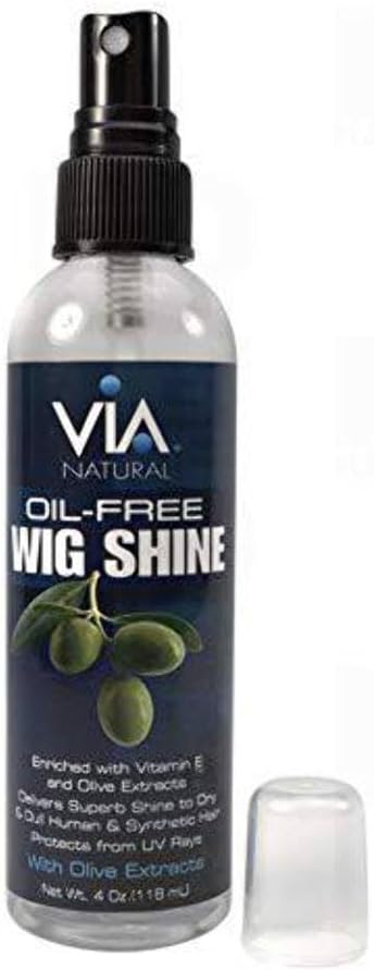 Via Natural Oil Free Wig Shine Spray 237ml Lightweight Hair Styling
