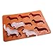 WHAT ON EARTH SYNCHKG034697 Dachshund Ice Cube Tray-BPA-Free Silicone Dog Shaped Mold for Candy Making or Gelatin Setting, 6 1/4 in. x 8 1/2 in. x 1/2 in. Brown