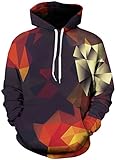 Pandolah Men's Athletic 3D Animal Cosmic Galaxy Printed Hoodies Sweatshirts