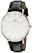 Daniel Wellington Classic Sheffield 36mm Unisex Watch, Japanese Quartz Movement Classic Leather Rose Gold Watches for Men and Women