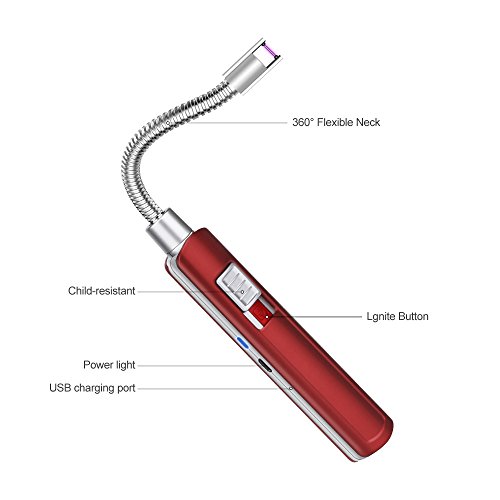 Lighters Long Electric Long LighterLong Neck Rechargeable Plasma Arc
