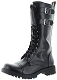 Volatile Tank Women's Buckle Combat Boots Faux Leather