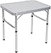 Trademark Innovations Aluminum Adjustable Portable Folding Camp Table With Carry Handle