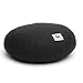 Trevida (Black) Organic Zafu Buckwheat Meditation Cushion Bolster Yoga Cushion - Handcrafted Certified Organic Premium Cotton & High Quality Zipper - Refillable & Adjustable - Built-in Handle