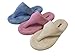 FITSY Women House Slippers LuckyMe Microterry Anti Slip TPR Sole Indoor Outdoor, L, Beige