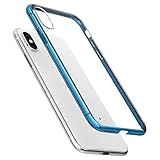 iPhone X Case, iPhone X Clear Case, Crystal Clear Hard PC Cover With Shockproof Back Shell For iPhone X/iPhone 10 By DIVI-(Blue Plating Edge)