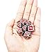 Haxtec Metal Dice Set D&D Red Silver DND Dice Set for Dungeons and Dragons RPG Games Leather Dice Bag DND Gifts-Glossy Enamel Dice (Silver Red)