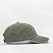 Vintage Year Plain Washed Cotton Twill Baseball Cap with Adjustable Velcro (Olive Green)