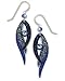 Adajio By Sienna Sky Navy Blue Folded Wings Drop Earrings 7377