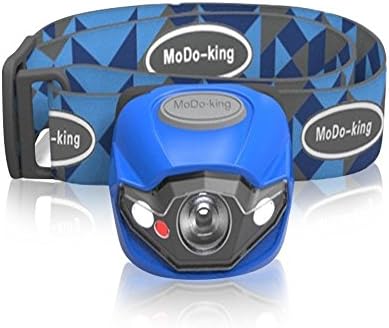 Ultra Bright Led Headlamp – Bright 150 Lumen White Cree Led + Red Light, Great for Running, Camping, Cycling, Hiking, Kids, Men &amp; Women. Lightweight, Waterproof IPX6 with 3 AAA Batteries. (Blue)