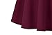 Urban CoCo Women's Basic Versatile Stretchy Flared Casual Mini Skater Skirt (Medium, Wine Red)