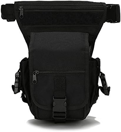 YUMQUA Tactical Drop Leg Pouch, Multi-purpose Bag Military Canvas Drop Leg Bag Motorcycle Thigh Bag Pouch Tool Bag for Outdoor Hiking Cycling Working